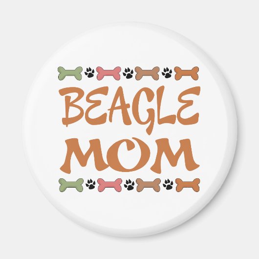 Beagle Mama Dog Haustier Geschenk Magnet (Vorne)