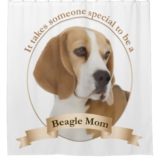 Beagle Mama Duschvorhang (Vorderseite)