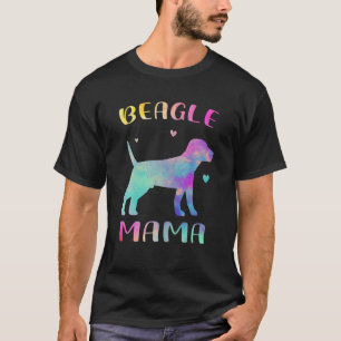 Beagle Mama Farbiger Beagle Lover Dog Mama T-Shirt