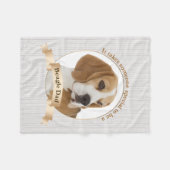 Beagle-Mama-Fleece-Decke Fleecedecke (Vorderseite (Horizontal))