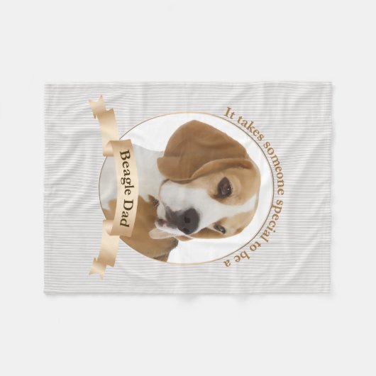 Beagle-Mama-Fleece-Decke Fleecedecke (Vorderseite (Horizontal))