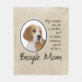 Beagle Mama Fleecedecke (Vorderseite)