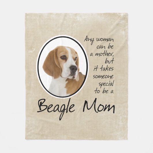 Beagle Mama Fleecedecke (Vorderseite)