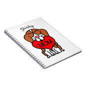 Beagle-Mama für personalisierten Cartoon Notizblock (Rechte Seite)