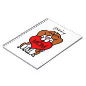 Beagle-Mama für personalisierten Cartoon Notizblock (Linke Seite)