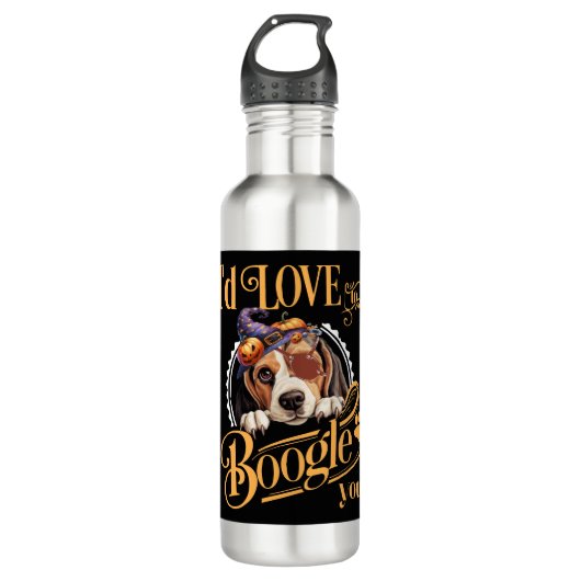 Beagle Mama Halloween Hund Lover Edelstahlflasche (Vorderseite)