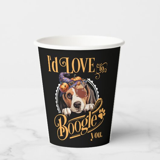 Beagle Mama Halloween Hund Lover Pappbecher (Vorderseite)