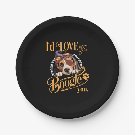 Beagle Mama Halloween Hund Lover Pappteller (Vorderseite)