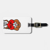 Beagle Mama Hand gezogen Gepäckanhänger (Vorderseite horizontal)