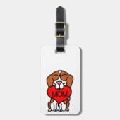 Beagle Mama Hand gezogen Gepäckanhänger (Vorderseite vertikal)