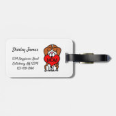 Beagle Mama Hand gezogen Gepäckanhänger (Rückseite horizontal)