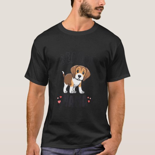 Beagle Mama Hund Mama für Frauen für Beagle T-Shirt (Vorderseite)
