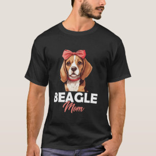 Beagle Mama Hund Niedlicher Beagle Mutter lange Ta T-Shirt