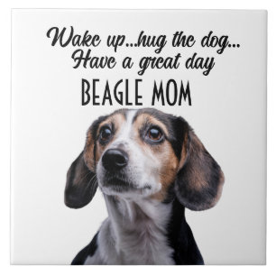 Beagle Mama Keramik Tile Fliese