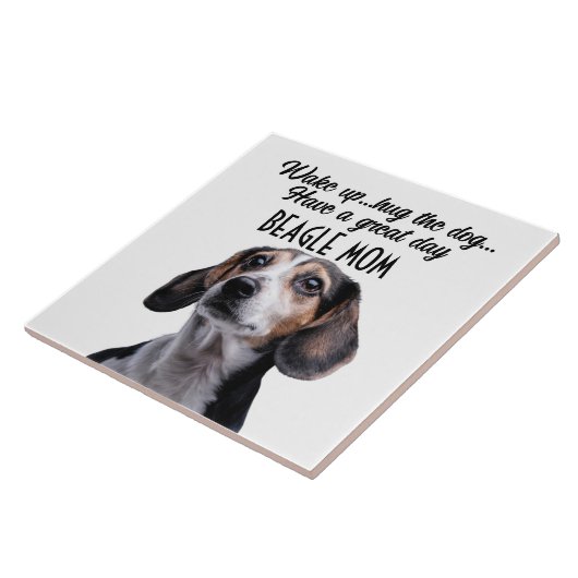 Beagle Mama Keramik Tile Fliese (Seite)