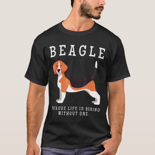 Beagle Mama Leben langweilig ohne ein Geschenk T-Shirt (Vorderseite)