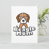 Beagle Mama Liebe Hunde Muttertagsgeschenk Karte (Stehend Vorderseite)