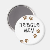 Beagle Mama Magnet (Vorderseite/Rückseite)