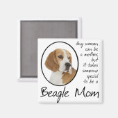 Beagle Mama Magnet (Vorderseite/Rückseite)