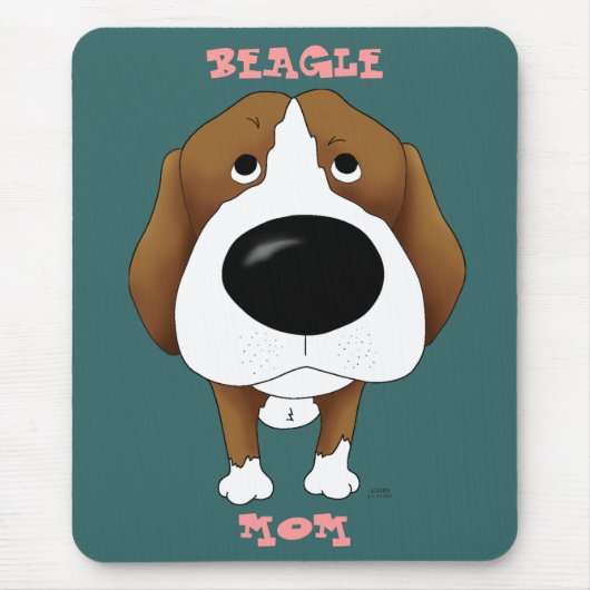 Beagle-Mama Mousepad (Vorne)