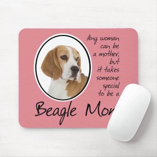 Beagle-Mama Mousepad (Mit Mouse)
