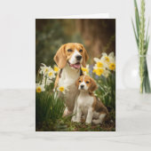 Beagle Mama Muttertag Liebe Karte (Vorderseite)