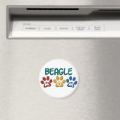BEAGLE MAMA Paw Print Magnet (In Situ (Geschirrspüler))