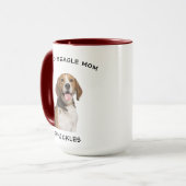 Beagle Mama Personalisiert Hunde Foto Tasse (Vorderseite Links)