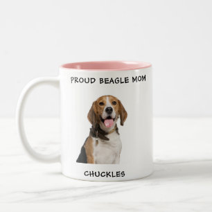 Beagle Mama Personalisiertes Foto Heimtiere Hot Ch Zweifarbige Tasse