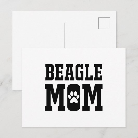 Beagle Mama Postkarte (Vorne/Hinten)