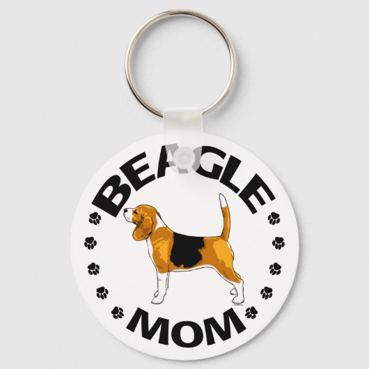 Beagle Mama Schlüsselanhänger (Vorderseite)