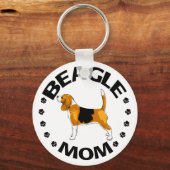 Beagle Mama Schlüsselanhänger (Vorderseite)