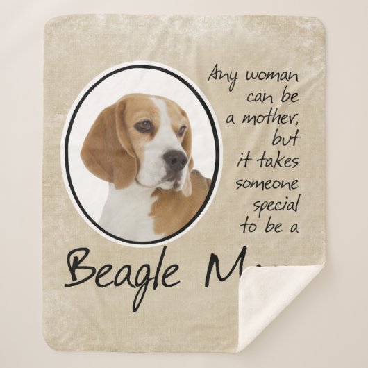 Beagle Mama Sherpadecke (Vorderseite)