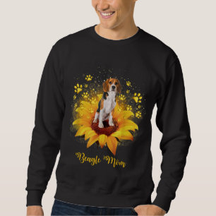Beagle Mama Sonnenblume mit Muttertag der Hunde Sweatshirt