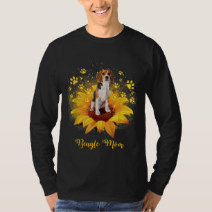Beagle Mama Sonnenblume mit Muttertag der Hunde T-Shirt