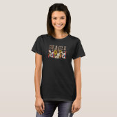 Beagle Mama Western Sonnenblume Muttertag T-Shirt (Vorne ganz)