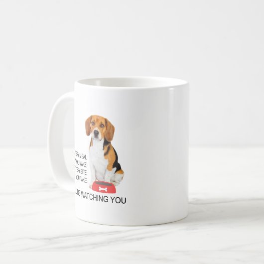 Beagle Mama wird Beagle sehen Kaffeetasse (Vorderseite Links)