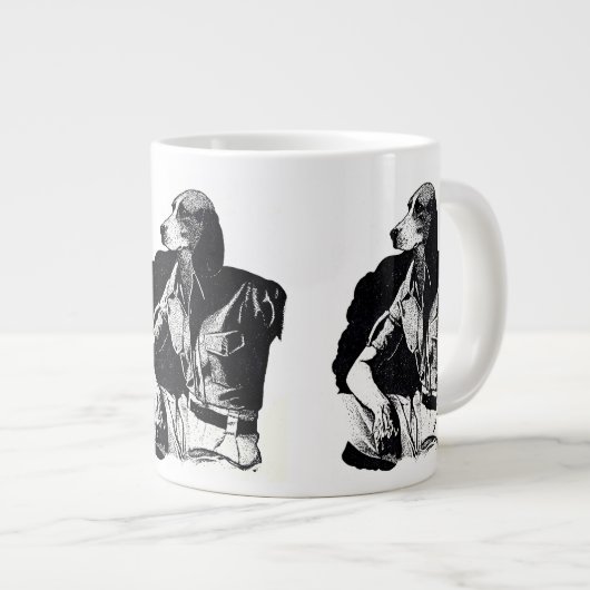 BEAGLE MAN Jumbo 20 oz. Mug Jumbo-Tasse (Vorderseite Rechts)