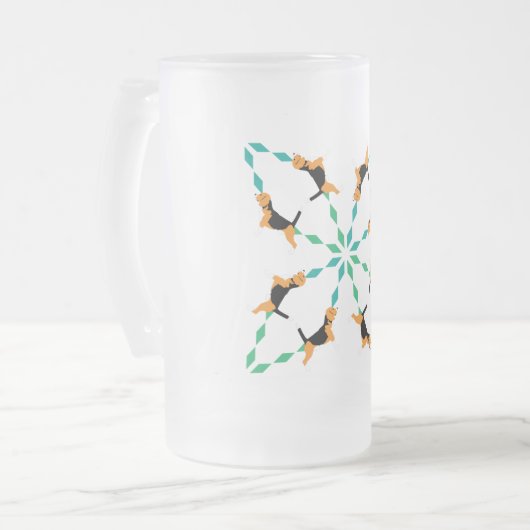 Beagle Mattglas Bierglas (Vorderseite Links)