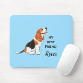Beagle Mein bester Freund, eigener Hundename Mousepad (Mit Mouse)