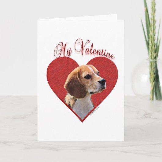 Beagle mein Valentine Feiertagskarte (Vorderseite)
