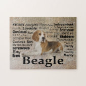 Beagle-Merkmal-Puzzlespiel Puzzle (Horizontal)