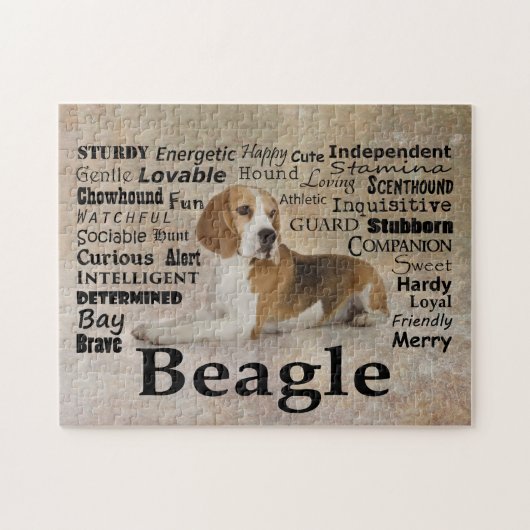 Beagle-Merkmal-Puzzlespiel Puzzle (Horizontal)