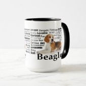 Beagle-Merkmale-Tasse Tasse (VorderseiteRechts)
