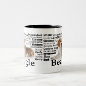 Beagle-Merkmale-Tasse Zweifarbige Tasse (Mittel)