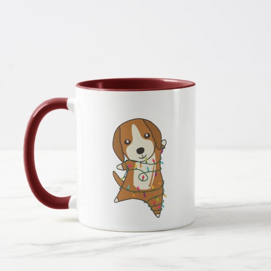 Beagle Merry Christmas Winter Animals Dog Tasse (Links)