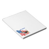 Beagle mit amerikanischer Flagge Notizblock (angewinkelt)