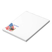 Beagle mit amerikanischer Flagge Notizblock (Rotiert)