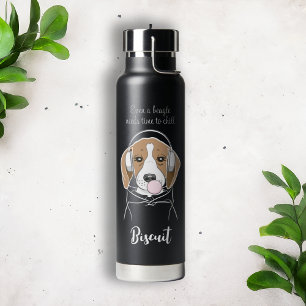 Beagle mit Bubblegum Funny Dog abkühlen Trinkflasche
