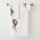 Beagle mit Bubblegum Niedlich Funny Funny Dog Badhandtuch Set (Insitu)